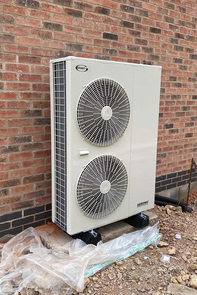 Heatpump outside of building